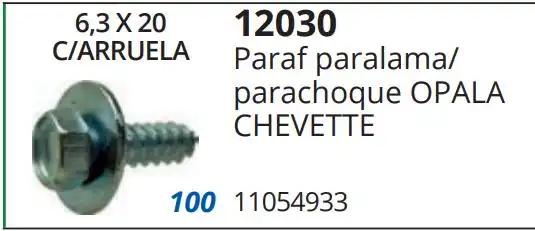 PARAFUSO PARALAMA BRASILIA,CHEVETTE