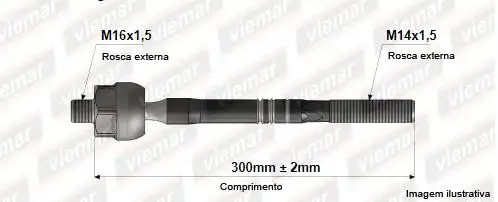 BARRA AXIAL GOL GV POLO 2002/ HIDR FOX (PONTA GROSSA)