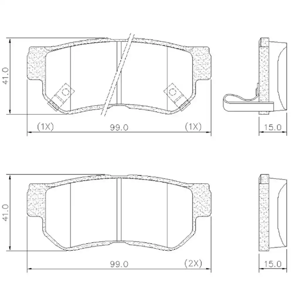 PASTILHA FREIO TRASEIRA HYUNDAI AZERA 3.3 2006 A 2011