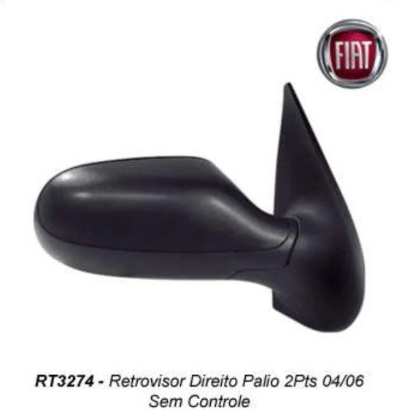 ESPELHO EXT FIAT PALIO 04/06 2PTS DIR FIXO