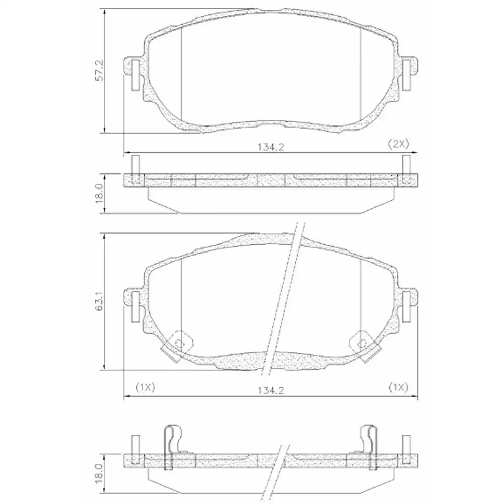 PASTILHA FREIO DIANTEIRA TOYOTA COROLLA 1.8 2.0 2014 A 2019