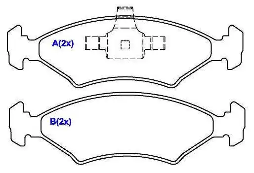PASTILHA FREIO DIANTEIRA FIESTA 1.0 1.6 2009/ SISTEMA TEVES
