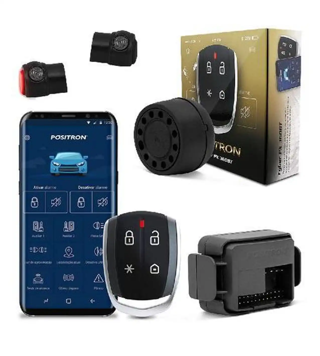 ALARME CARRO UNIVERSAL C/ 2 CONTROLES