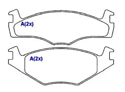 PASTILHA FREIO DIANTEIRA GOLF GL 1995/ SISTEMA TEVES