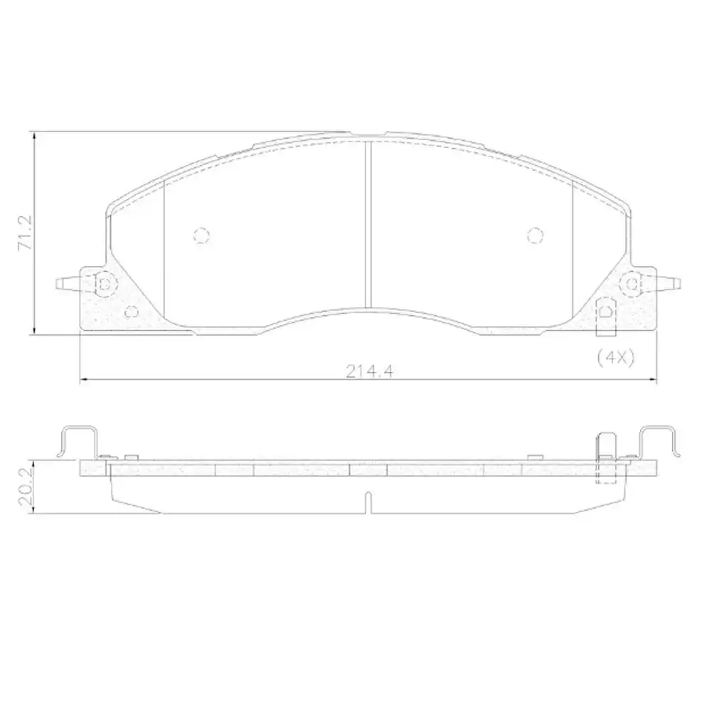 PASTILHA FREIO DIANTEIRA RAM 2500 2009 A 2019