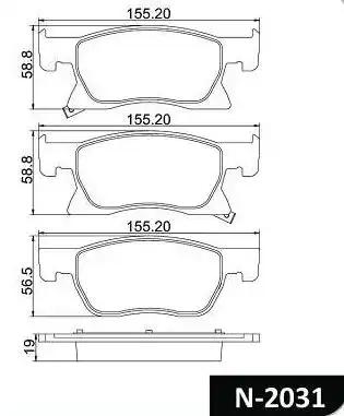 PASTILHA FREIO DIANTEIRA CRUZE 1.4 2017/