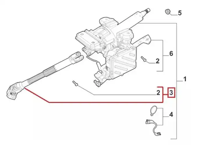 COLUNA DIRECAO FIAT ARGO 1.0 2017 A 2021