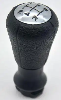 MANOPLA ALAVANCA CAMBIO PEUGEOT 206 207 307 PRETA/CROMADA