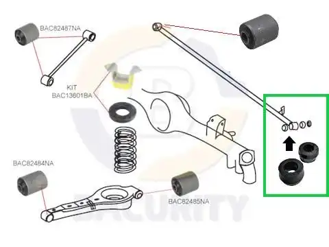 BUCHA BARRA TENSORA TRAS HILUX SW4 2005 A 2015