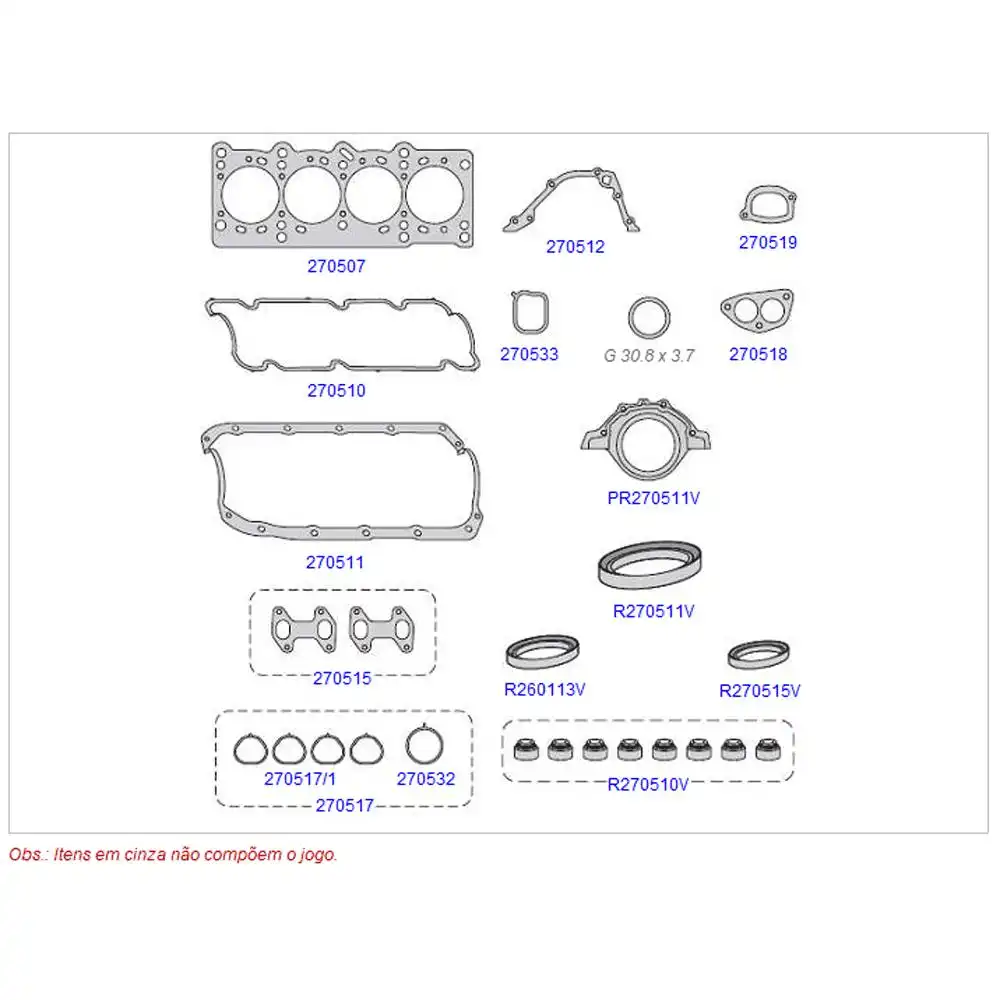 JUNTA MOTOR FIAT UNO,PALIO 1.0 1.3 MT FIRE 8V 99/