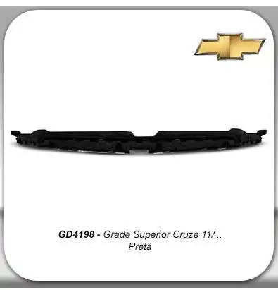 GRADE RADIADOR CRUZE 10/ SUP PRETA S/FRISO CROMADO