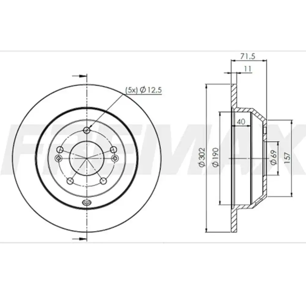 DISCO FREIO TRASEIRO HYUNDAI SANTA FE 2.4 3.3 3.5 10/16
