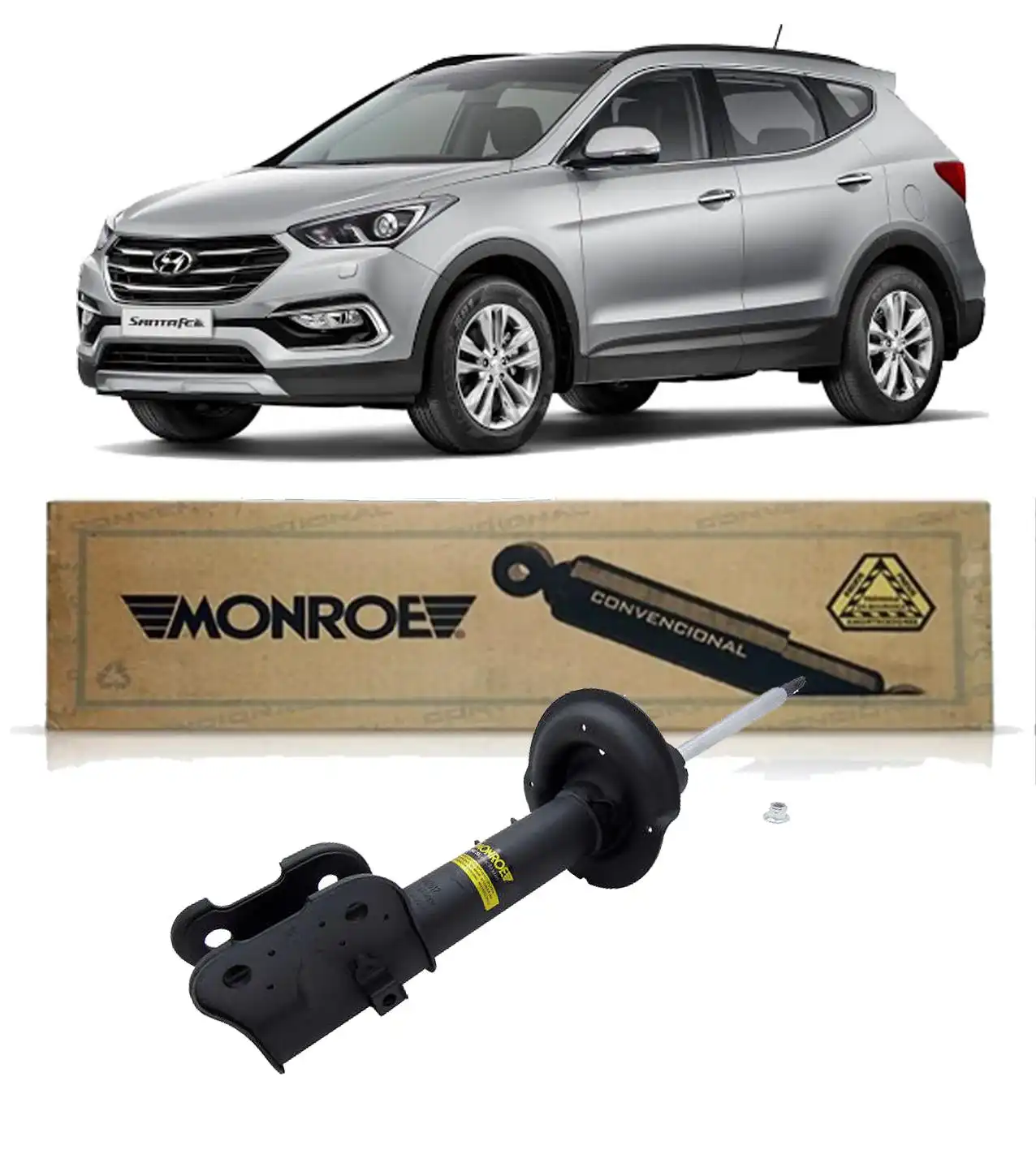 AMORTECEDOR DIANTEIRO HYUNDAI SANTA FE 2013 A 2019 DIREITO