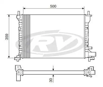 RADIADOR FIESTA COURIER 1.4 16V 1996 A 1999 EXPANDIDO (MANUA