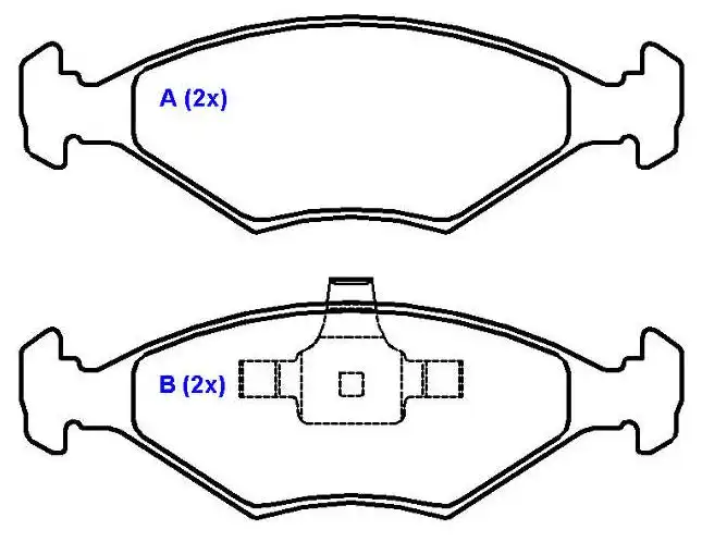 PASTILHA FREIO DIANTEIRA GOL GIV 2009 A 2011 SISTEMA TEVES