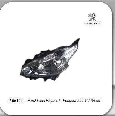 FAROL PEUGEOT 208 2012 EM DIANTE S/LED ESQ