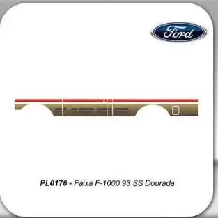 FAIXA LATERAL F-1000 SS 93 DOURADO