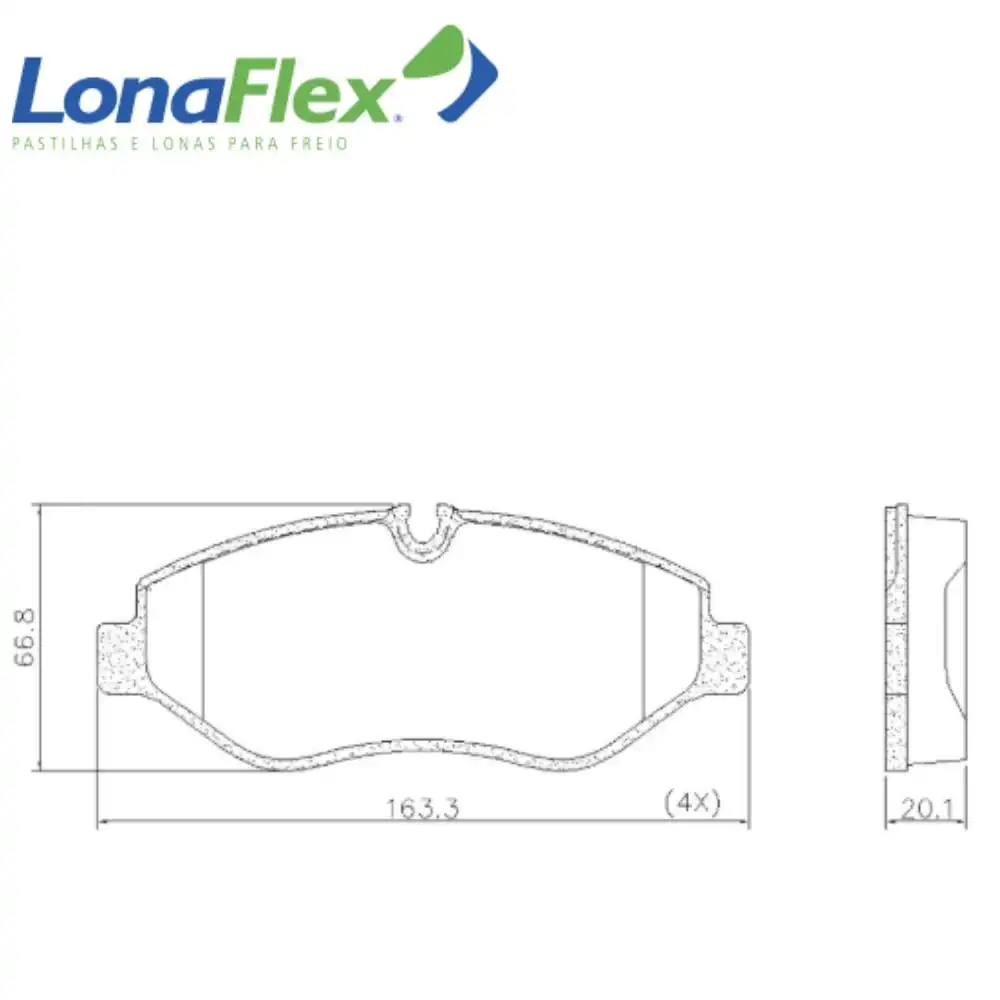 PASTILHA FREIO DIANTEIRA SPRINTER 311 CDI 2012 EM DIANTE