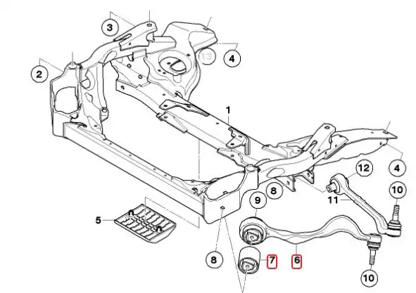 BUCHA BRACO OSCILANTE BMW 130I E90 2008/