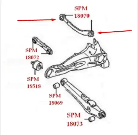 BUCHA BRACO CURVO SUPERIOR SUSPENSAO TRASEIRA AIRTREK ASX OU