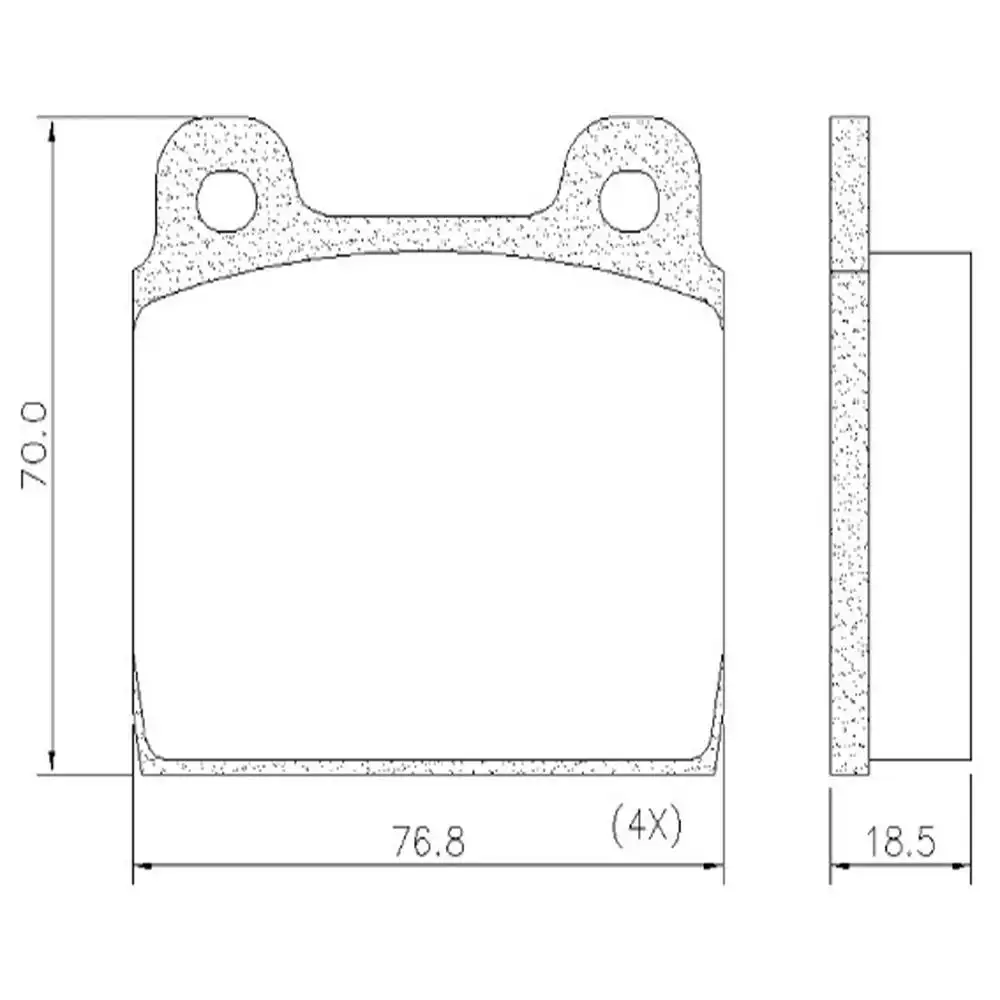 PASTILHA FREIO DIANTEIRA KOMBI 1982/
