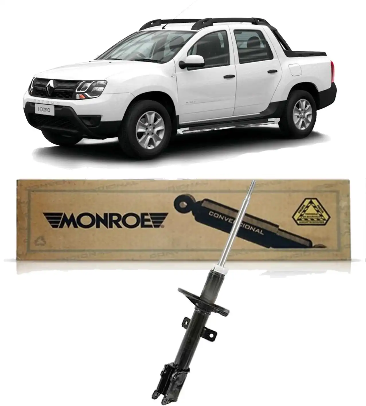 AMORTECEDOR DIANTEIRO RENAULT OROCH 2015 A 2020 MANUAL