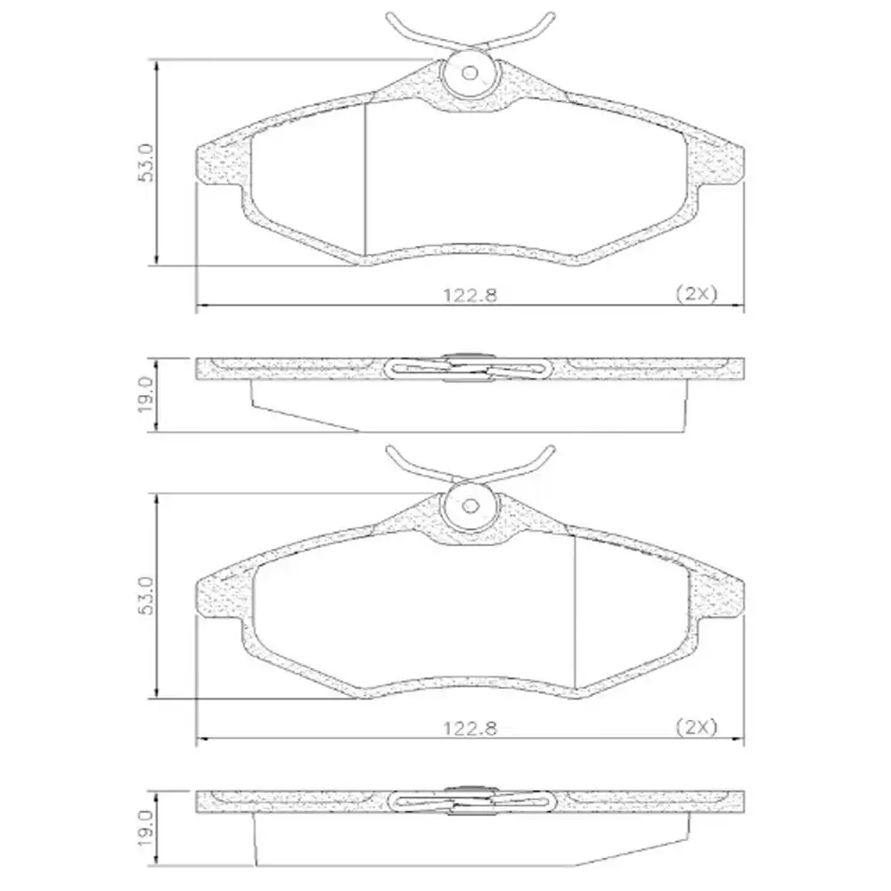 PASTILHA FREIO DIANTEIRA CITROEN C3 1.4 2003/ SISTEMA LUCAS
