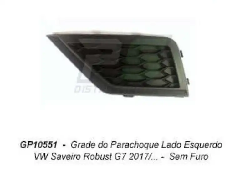 GRADE PARACHOQUE DIANT SAVEIRO GVII 17/ ESQ S/ FAROLETE