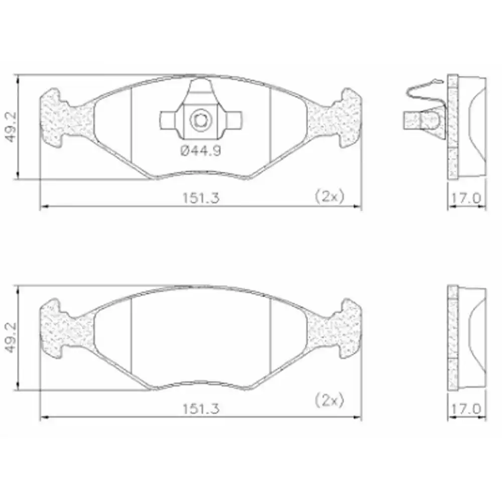 PASTILHA FREIO DIANTEIRA FIAT PALIO 1.0 1.4 2009/