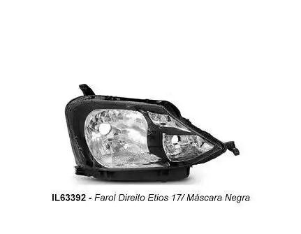 FAROL TOYOTA ETIOS 2018 EM DIANTE MASCARA NEGRA
