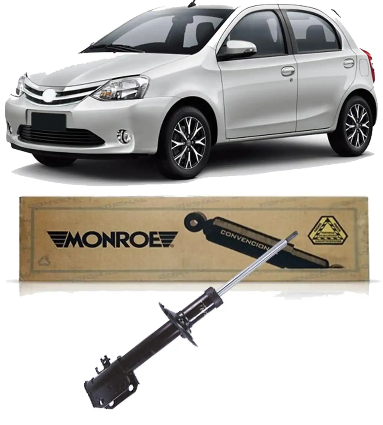 AMORTECEDOR DIANTEIRO TOYOTA ETIOS 2012 A 2021