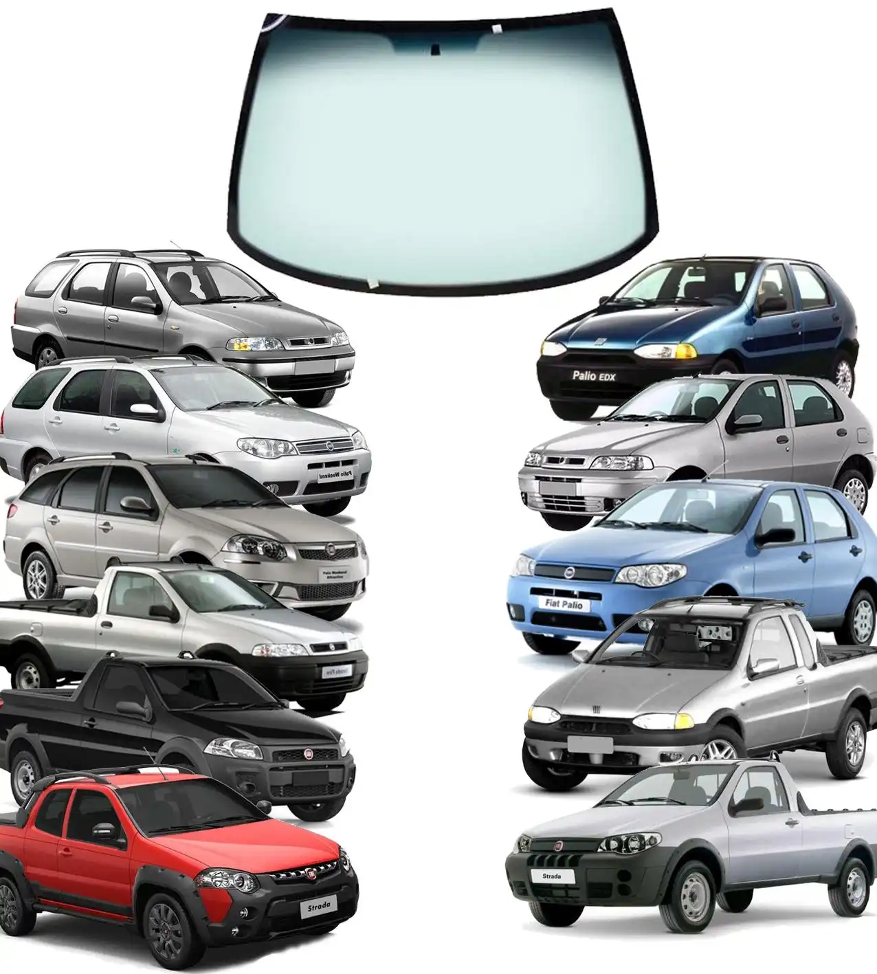 PARABRISA FIAT PALIO 1996 A 2017 C/ PASTILHA DEGRADE