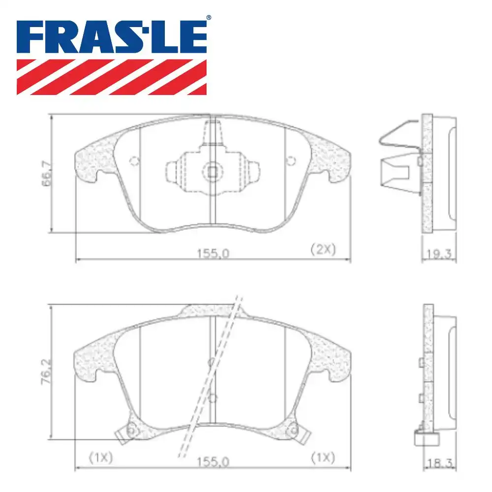 PASTILHA FREIO DIANTEIRA FUSION 2013/