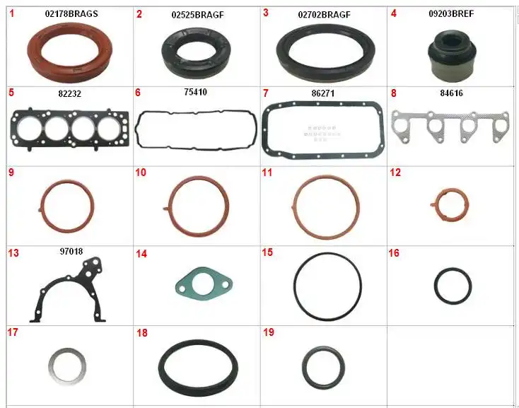 JUNTA MOTOR ONIX PRISMA 1.0 8V 12/ FIBRA C/ RETENTOR