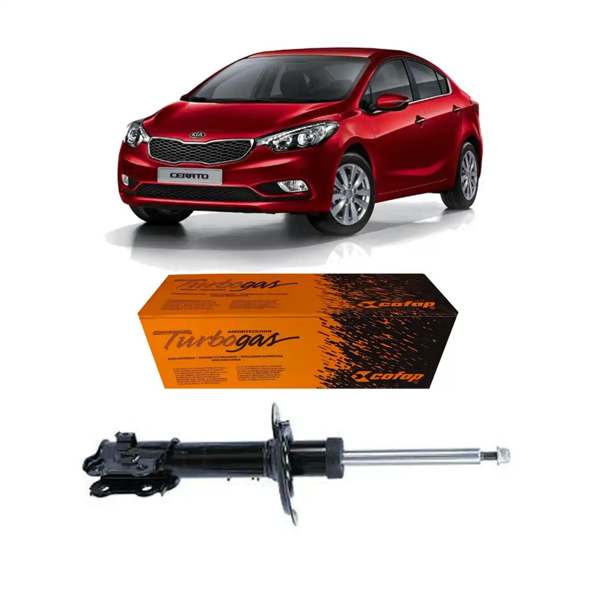 AMORTECEDOR DIANTEIRO KIA CERATO 2014/ ESQUERDO