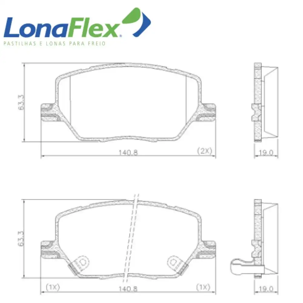 PASTILHA FREIO DIANTEIRA FIAT TORO 1.8 2.0 2016/