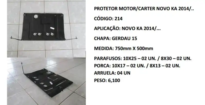 PROTETOR MOTOR KA 2014/ REFORCADO