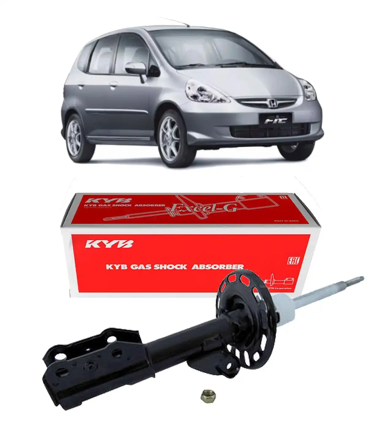 AMORTECEDOR DIANTEIRO HONDA FIT 2003 A 2008 DIREITO