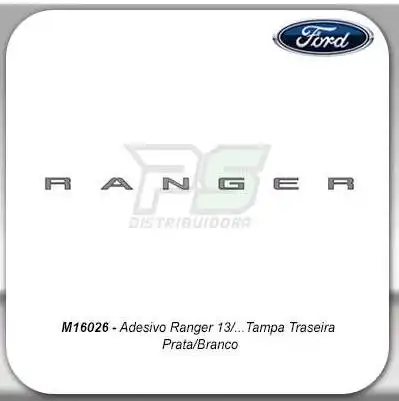EMBLEMA RANGER TAMPA TRAS 2013/ PRATA E BRANCO