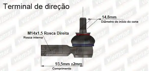 PONTEIRA DIRECAO NISSAN FRONTIER 98/04 XTERRA 00/08 2WD 4WD