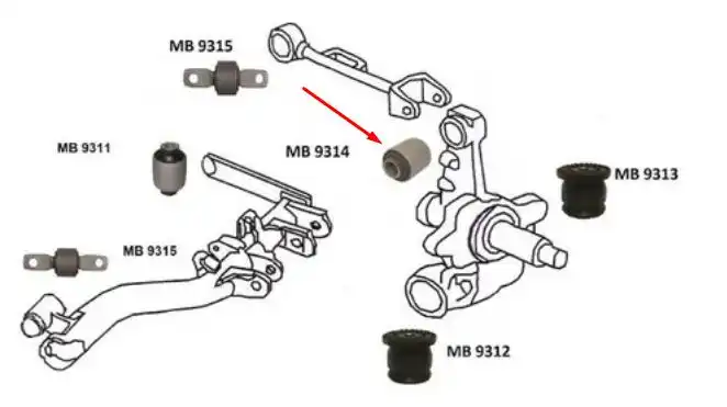 BUCHA EIXO TRAS HONDA CIVIC 2001 A 2006 SUPERIOR