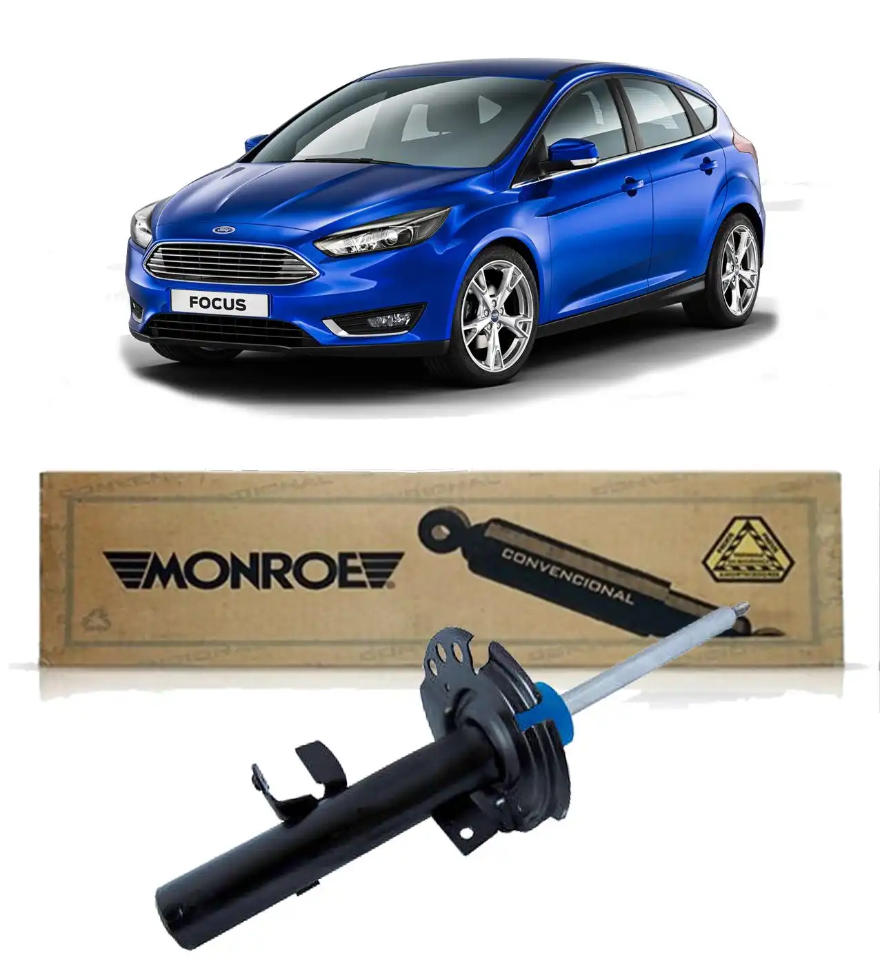 AMORTECEDOR DIANTEIRO FOCUS 2014 A 2018 ESQUERDO