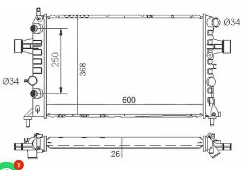 RADIADOR ASTRA 1.8 2.0 8V 16V 1999 A 2009 CAMBIO AUTOMATICO