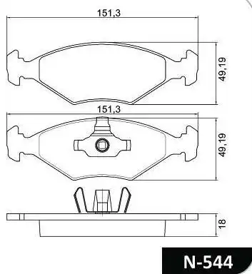 PASTILHA FREIO DIANTEIRA FIAT PALIO 1.0 1.4 2009/