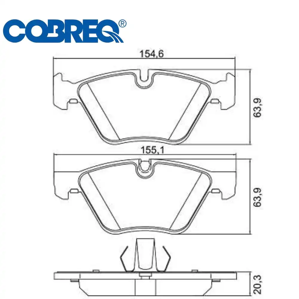 PASTILHA FREIO DIANTEIRA BMW 320I 2.0 2005 ACIMA
