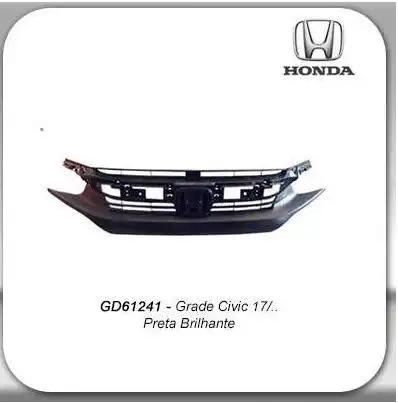 GRADE RADIADOR HONDA CIVIC 17/ (PRETA BRILHANTE)