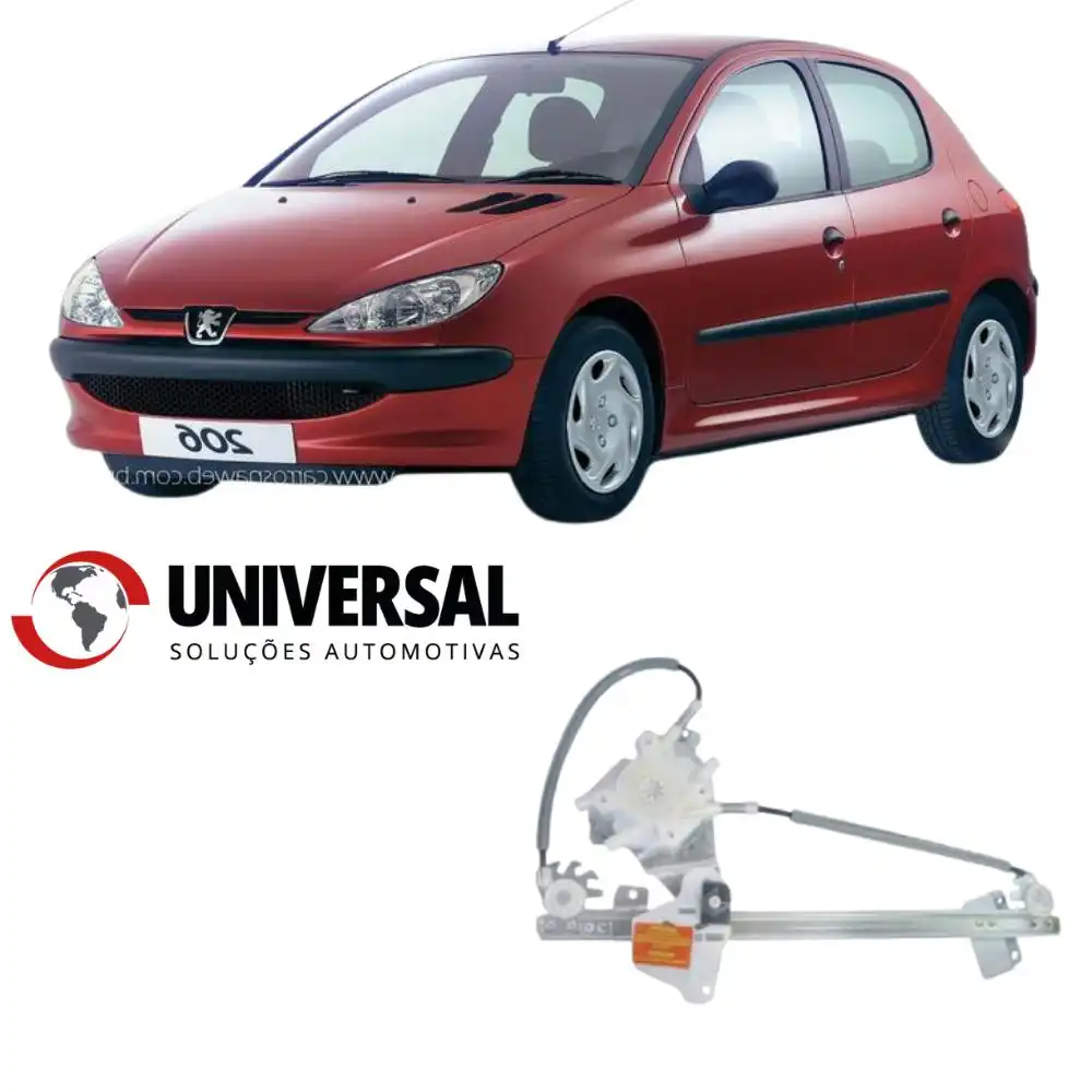 MAQUINA VIDRO TRAS PEUGEOT 206 ELETR 2008 A 2009 S/MOTOR ESQ