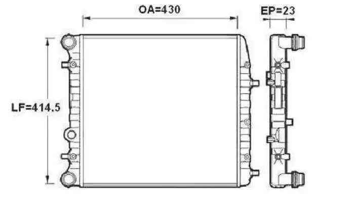 RADIADOR FOX POLO 1.0 1.6 2002 A 2005 SEM AR ENGATE RAPIDO