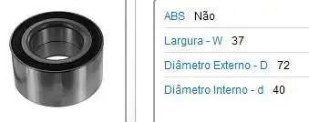 ROLAM RODA DIANT GOLF 1994 A 1998