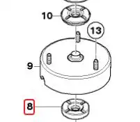 BATENTE AMORTECEDOR DIANT BMW X5 2005 A 2010 (E70) INFERIOR